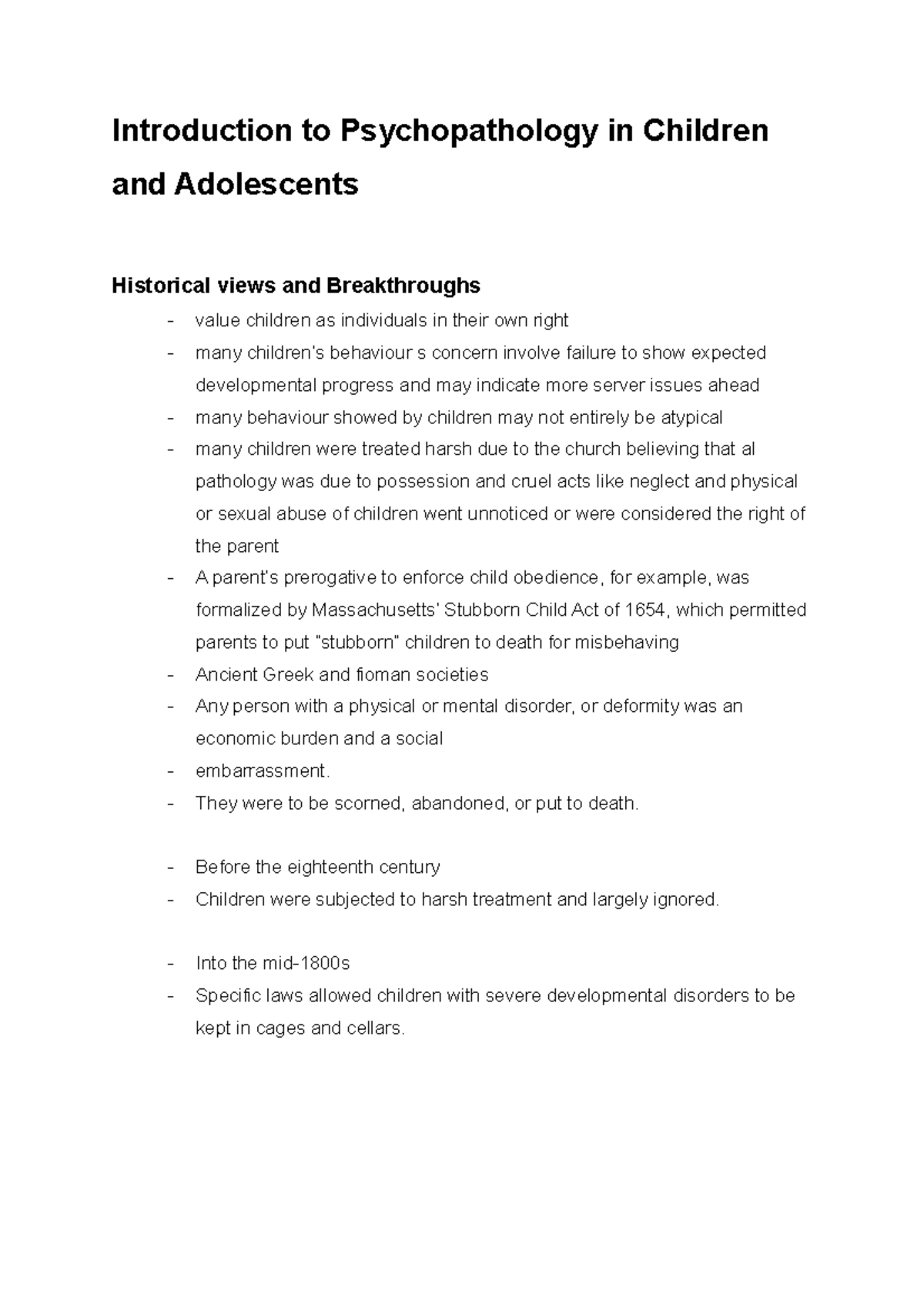 Chapter 1 - Introduction to Psychopathology in Children and Adolescents ...