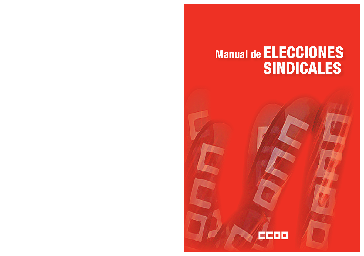 Manual elecciones sindicales 2014 Manual de