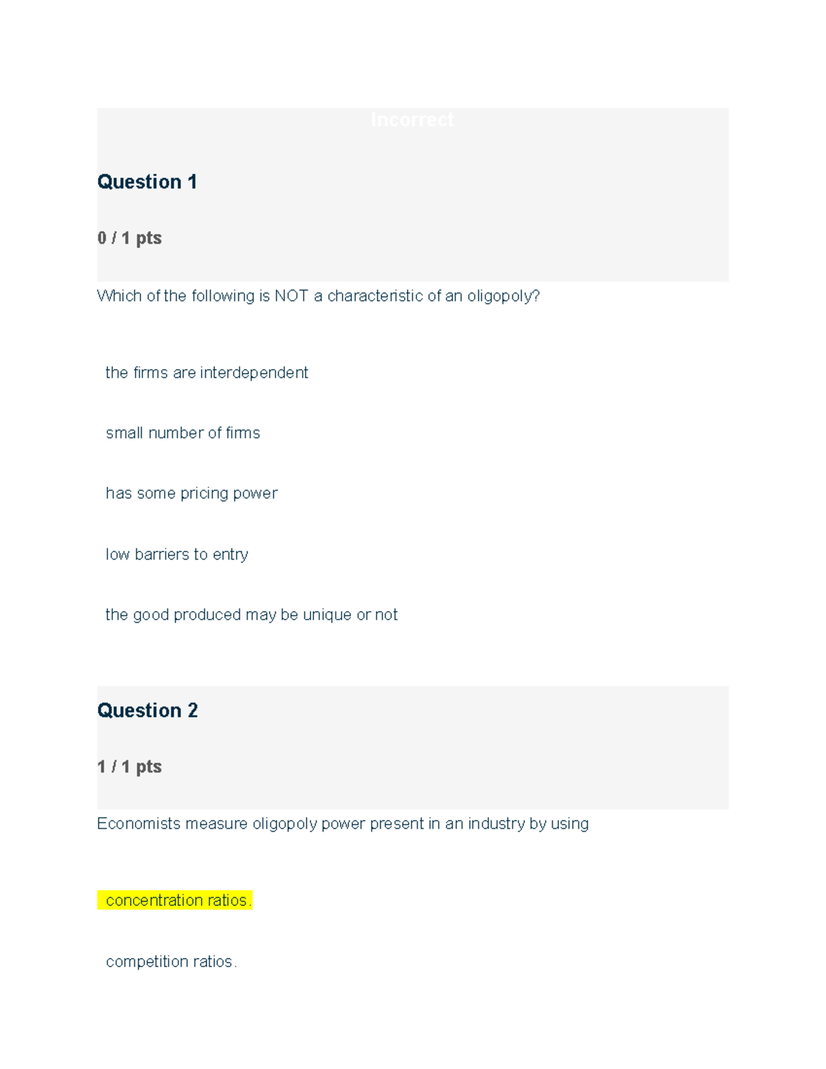 Chapter 13 Micro Quiz - Incorrect Question 1 0 / 1 Pts Which Of The ...