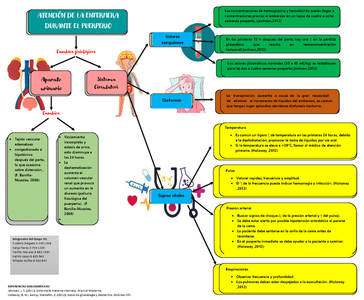 Taller Mapa Conceptual Atención DE LA Enfermera Durante EL Puerperio Normal  Y Patológico - ATENCIÓN - Studocu