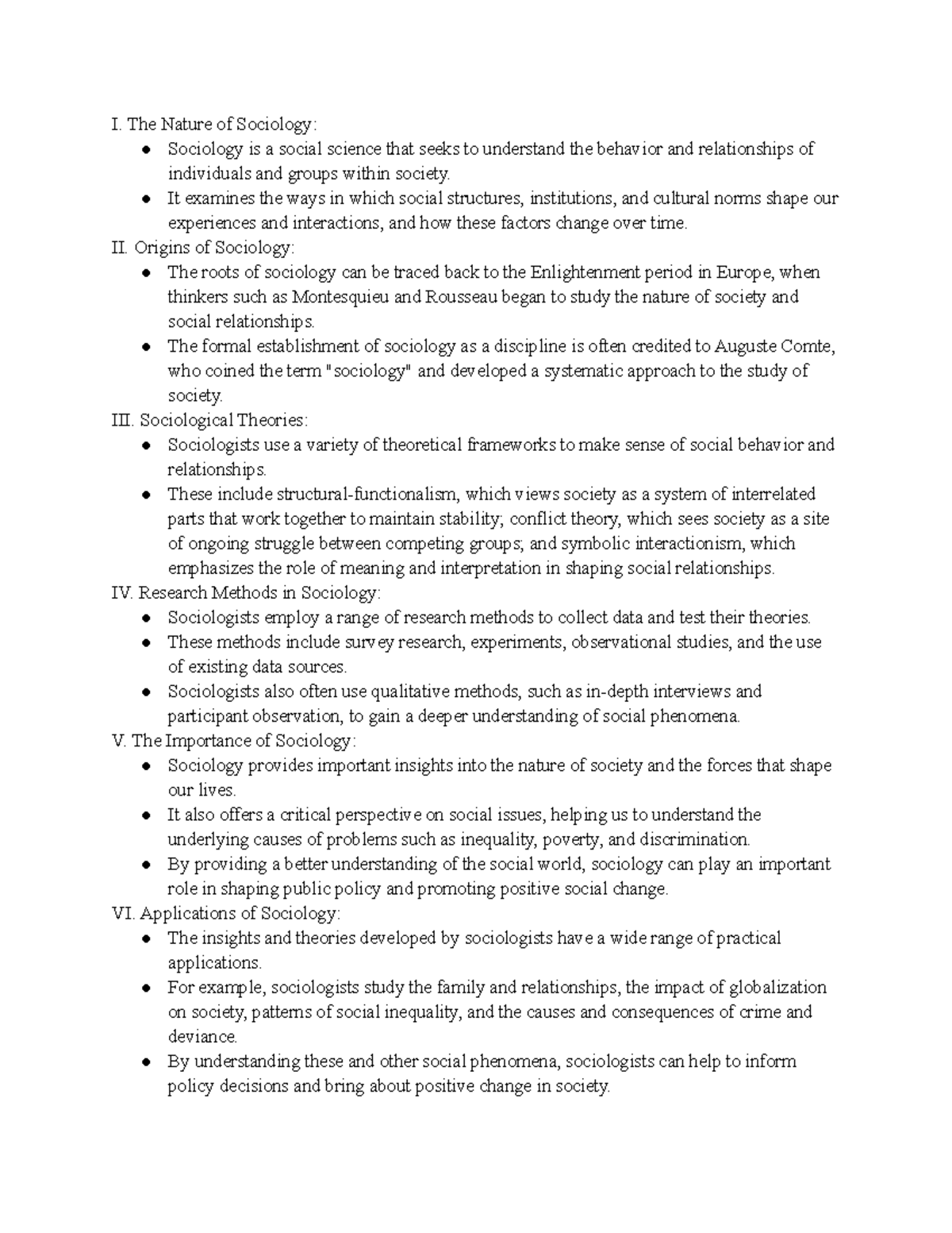 nature case study sociology