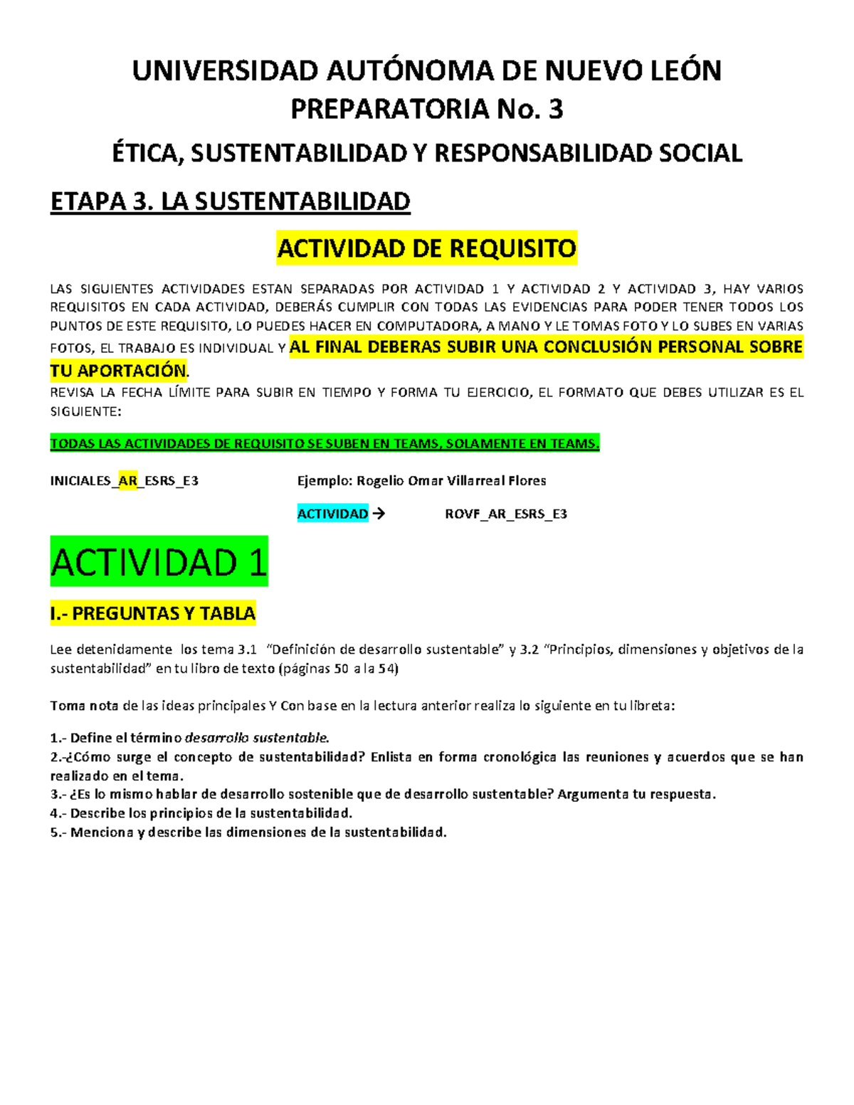 ESRS AR E3 LMRM - ETAPA 3 ACTIVIDAD DE REQUISITO - UNIVERSIDAD AUTÓNOMA ...