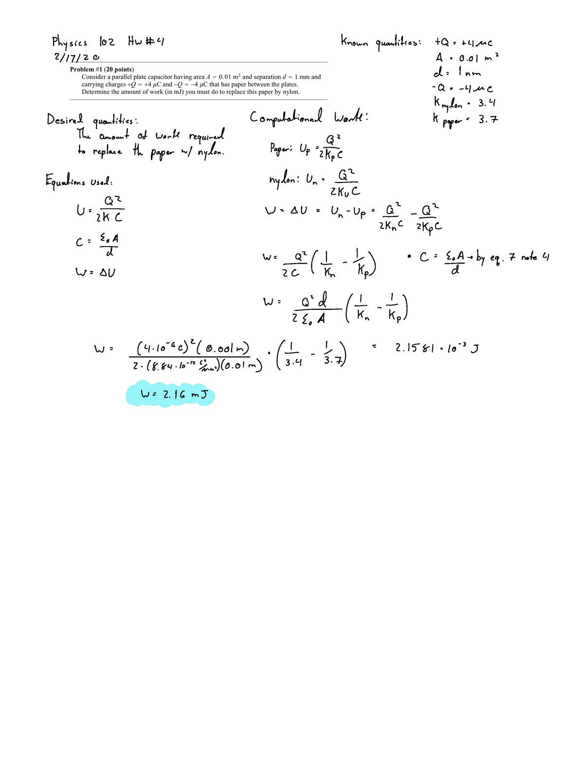 HW4 Worked Solutions - Lecture Notes And Practice Problems - Physics ...