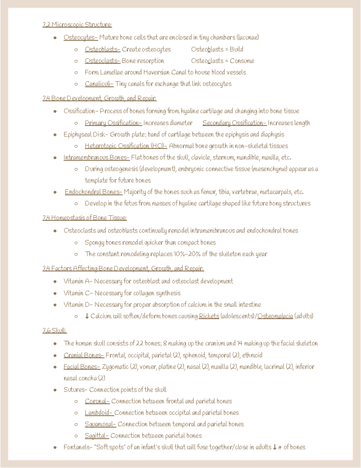 Ch 7 Page 2 - Page 2 - 7 Microscopic Structure: Osteocytes- Mature bone ...