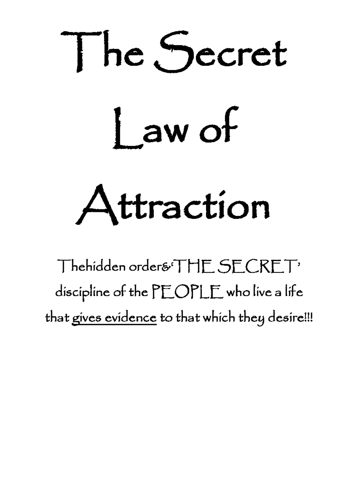 The-secret-law-of-attraction - The Secret Law of Attraction Thehidden