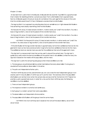 Chapter 7 class notes - Chapter 7 notes -a population is a group of ...
