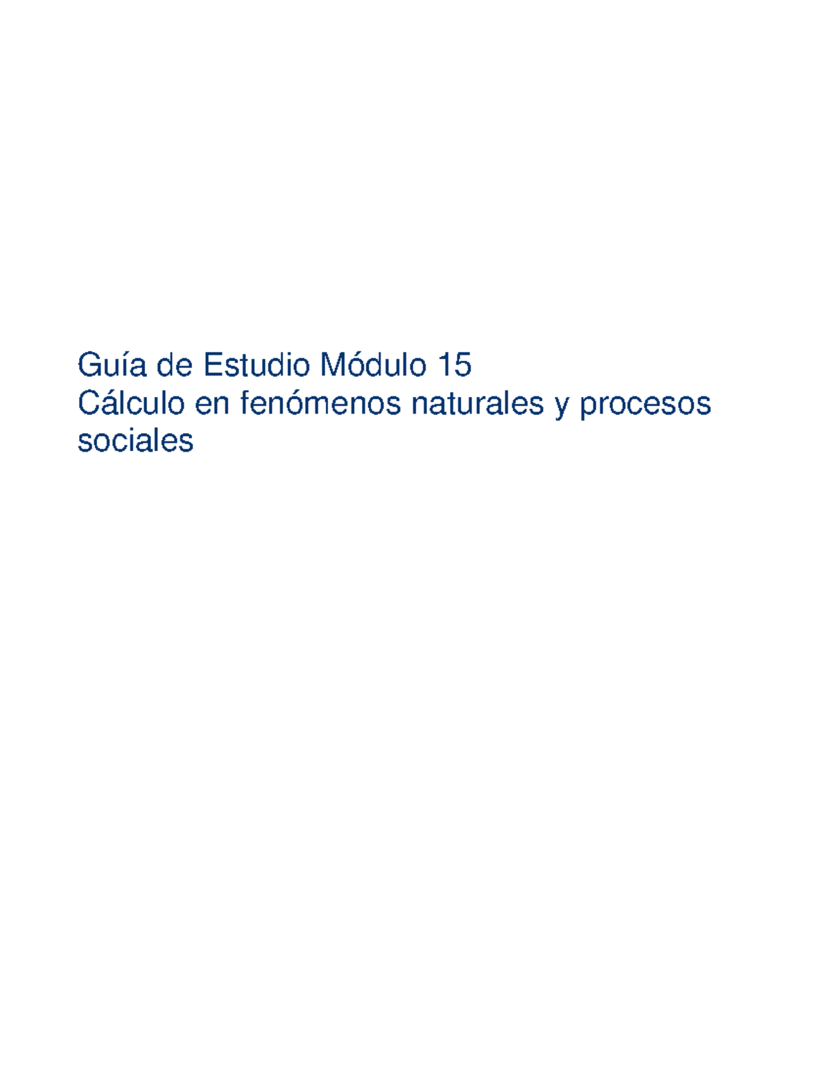 Modulo 15 Calculo En Fenomenos Naturales Y Procesos Sociales Compressed ...