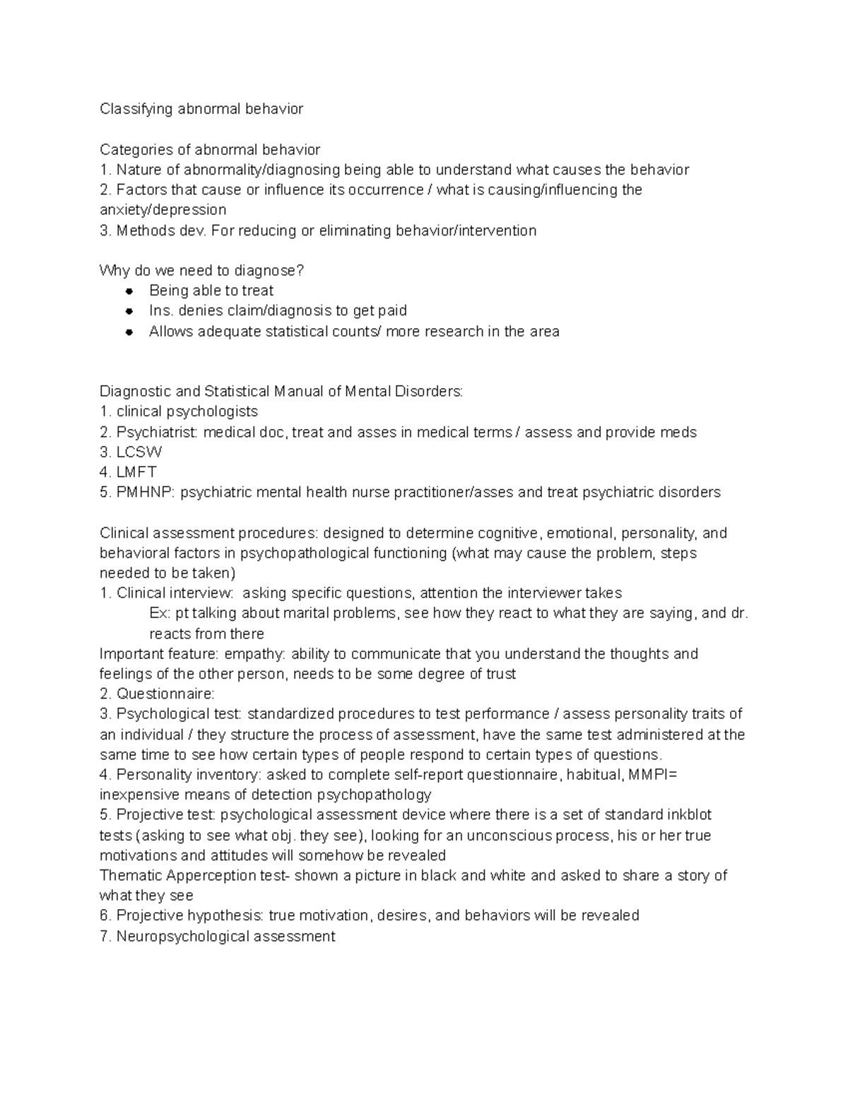 Classifying Abnormal Behavior - Classifying Abnormal Behavior ...