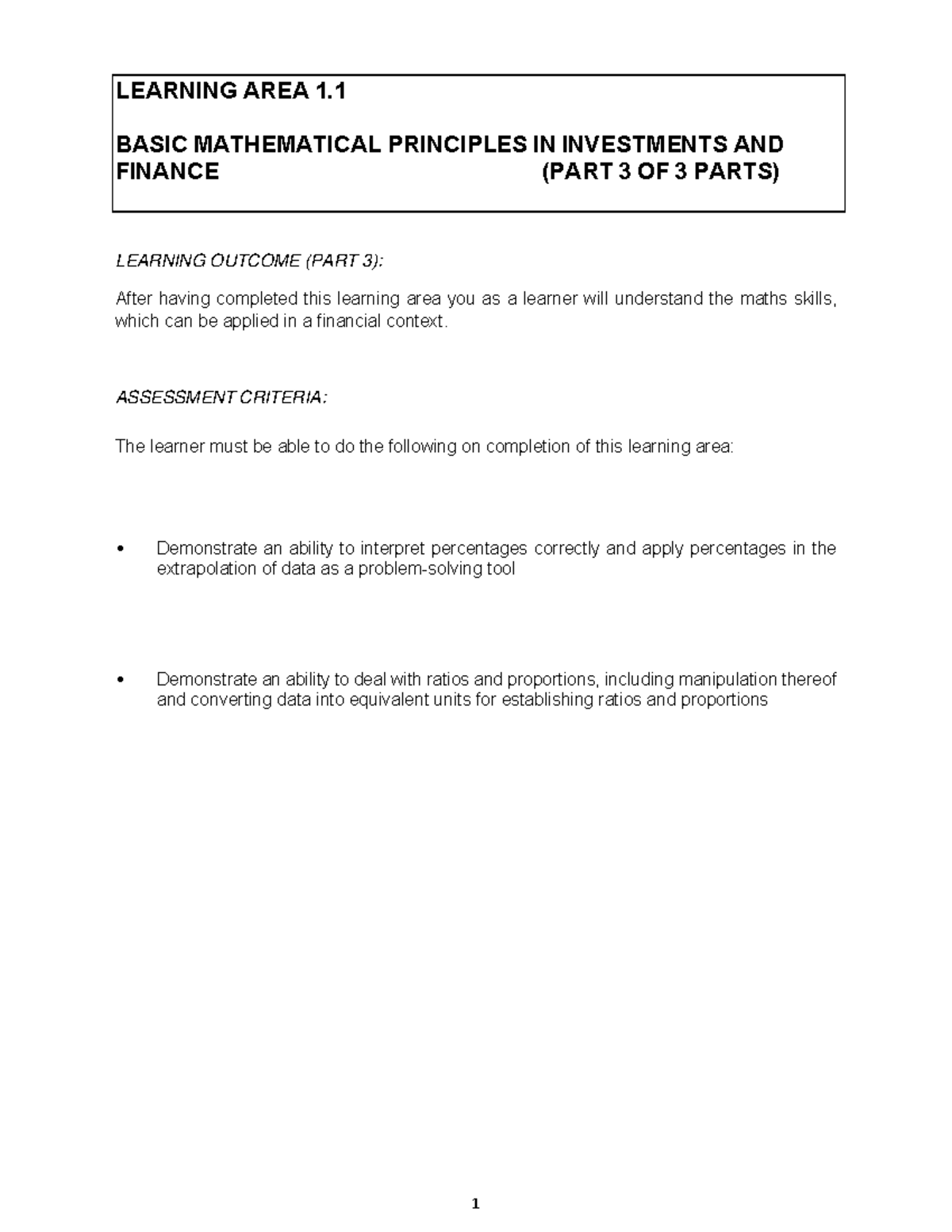 2021 complete Mathematical Skills for IVM &Finance - PART 3 - LEARNING ...