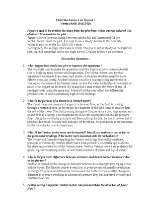 Lab centre of pressure - Lab 1 - MEE20003 FLUID MECHANICS 1 - CENTRE OF ...