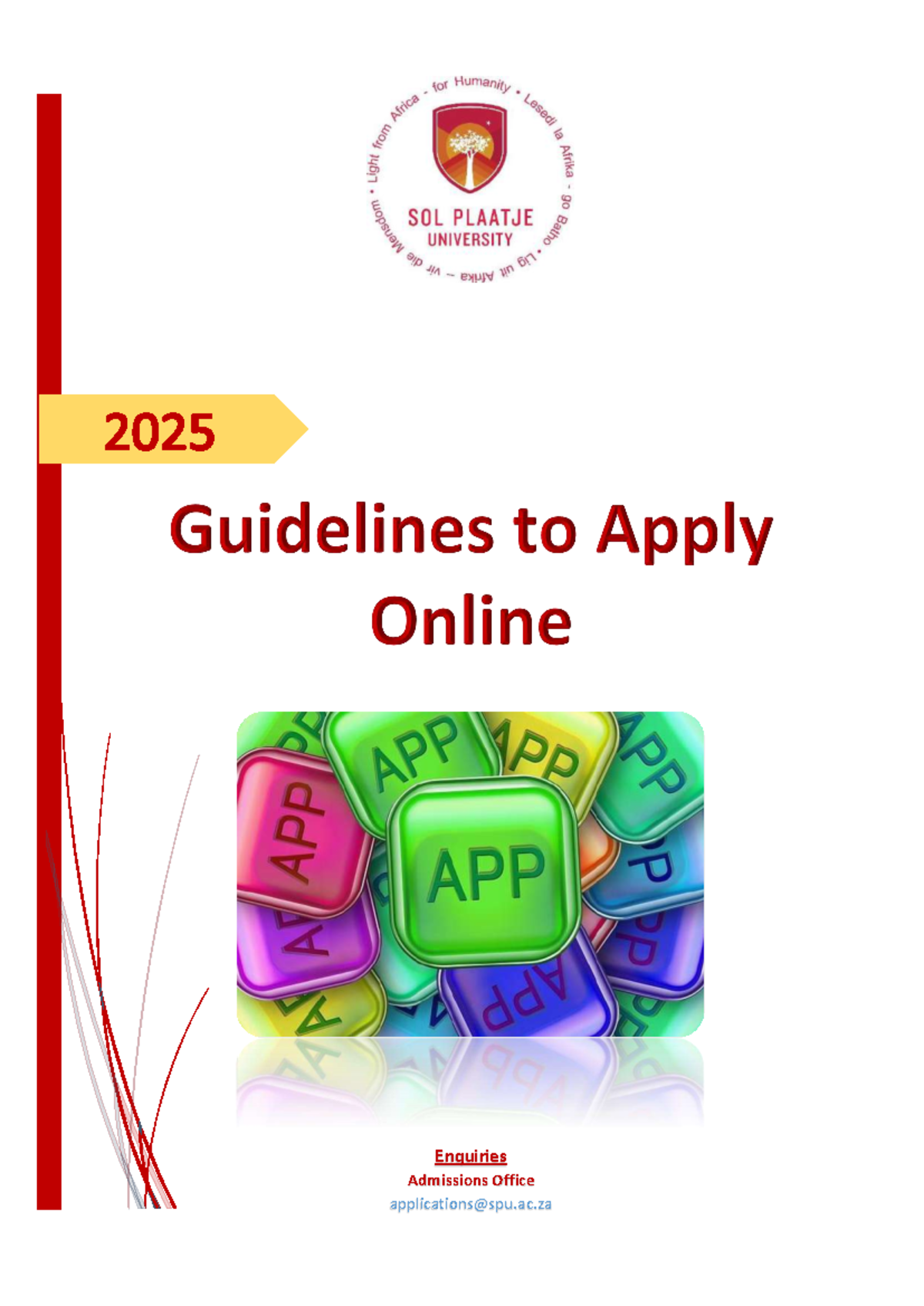 Guidelines TO Apply Online 2025 - Enquiries Admissions Office ...