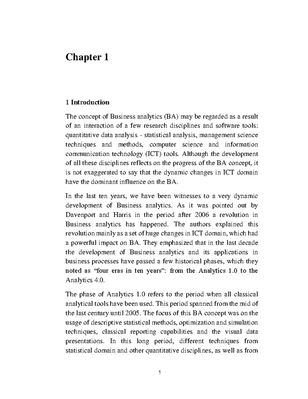 BA Ch1-Ch5 - business analytics decision perspective - Chapter 1 1 ...
