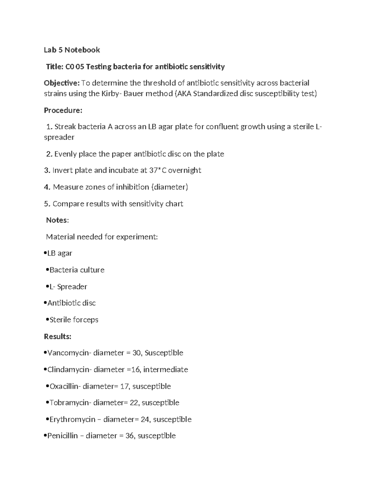 Lab 5 Notebook - lab work - Lab 5 Notebook Title: C0 05 Testing ...