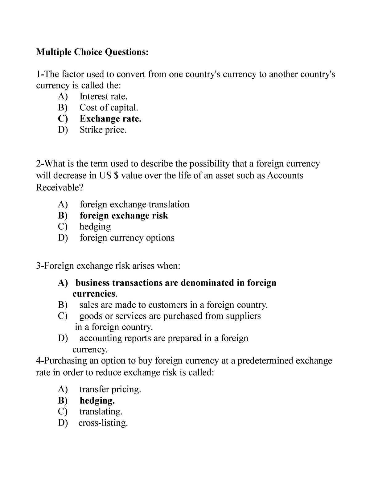 Revision - Bbbb - Multiple Choice Questions: 1 - The Factor Used To ...