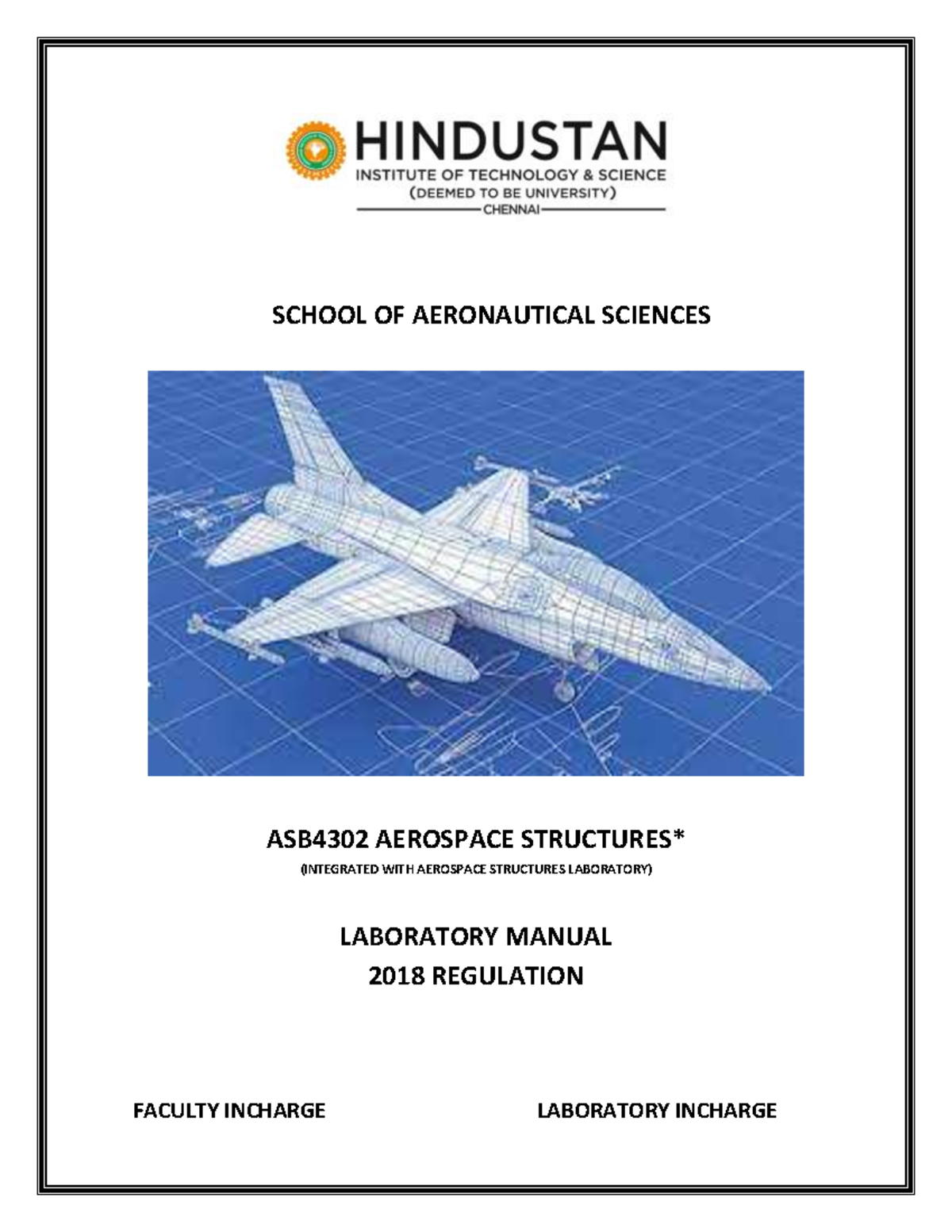 Aerospace Structures LAB Manual- 2018 REG - SCHOOL OF AERONAUTICAL ...