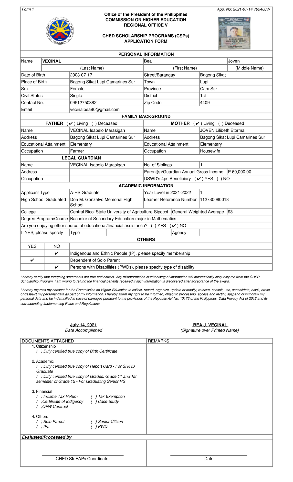 BEA - jdghfsvfdf cx - Form 1 App. No: 2021-07-14 765468W Office of the ...