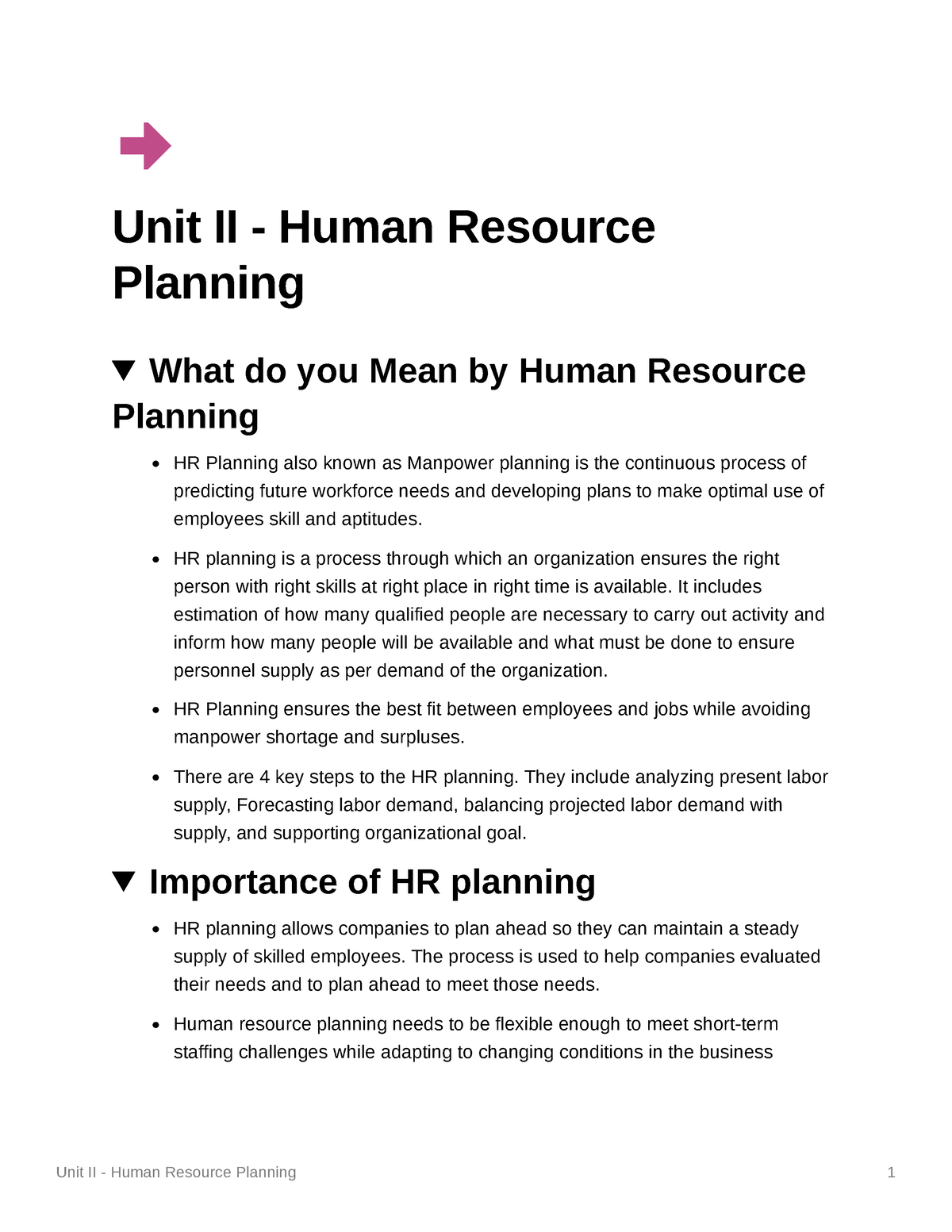 Unit Ii Human Resource Planning Unit Ii Human Resource Planning What Do You Mean By Human 7253