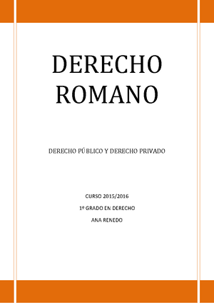 Derecho Romano Todo - Derecho Romano Anónimo Derecho Romano 1º Grado En ...