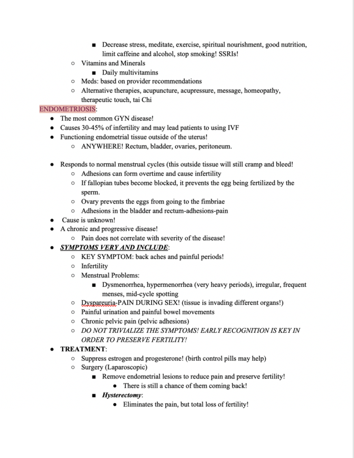 Reproductive system conditions notes page 10 - NURS 326 - Studocu