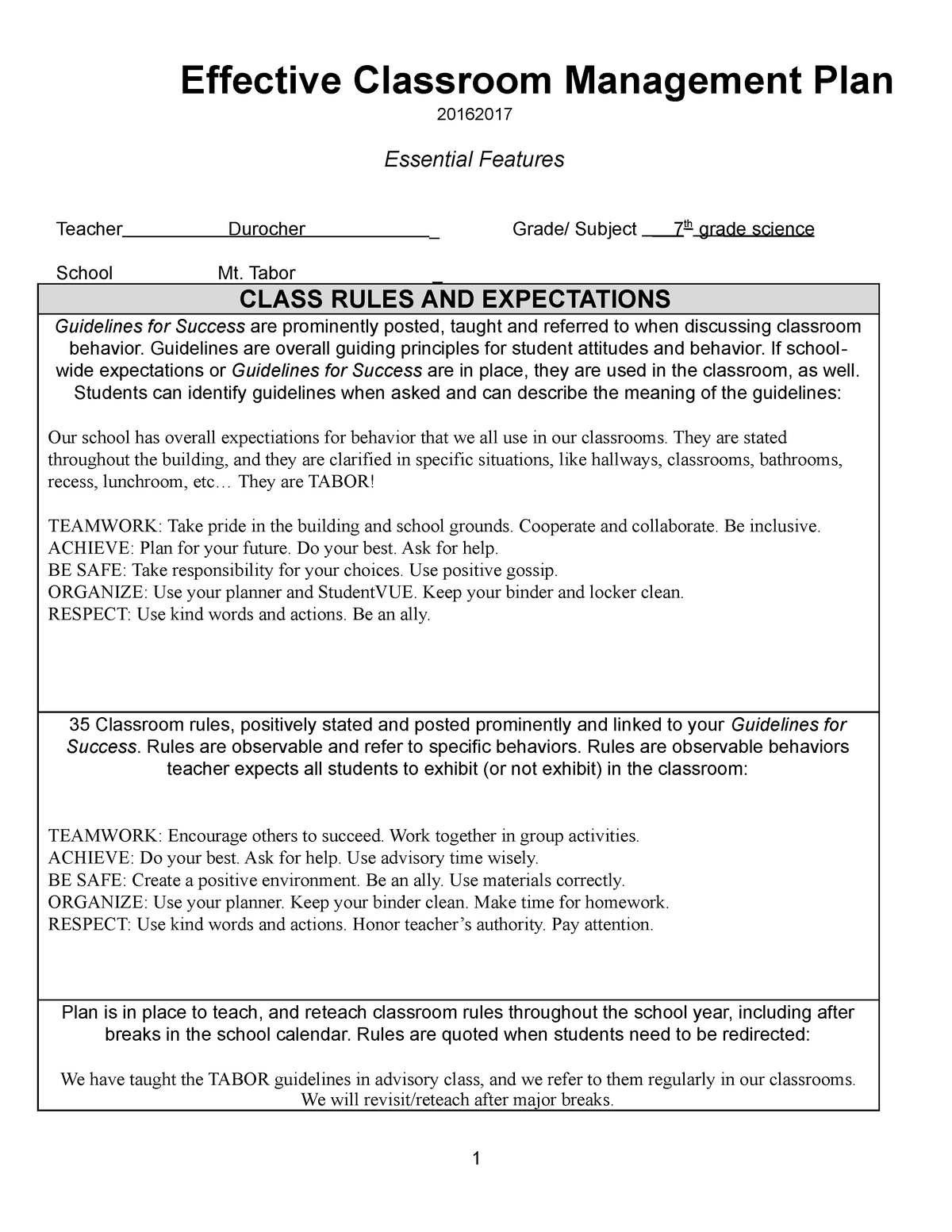 case study about classroom management