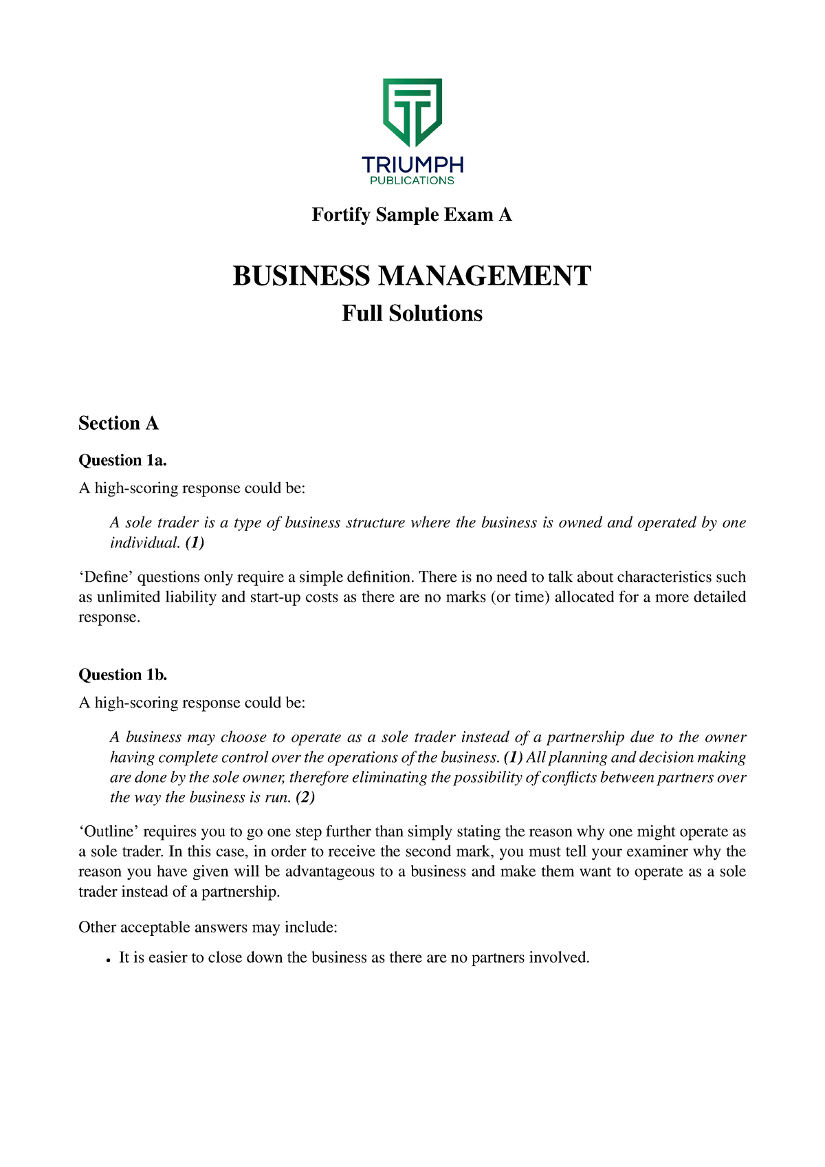 bm-exam-a-solutions-exam-fortify-sample-exam-a-business-management