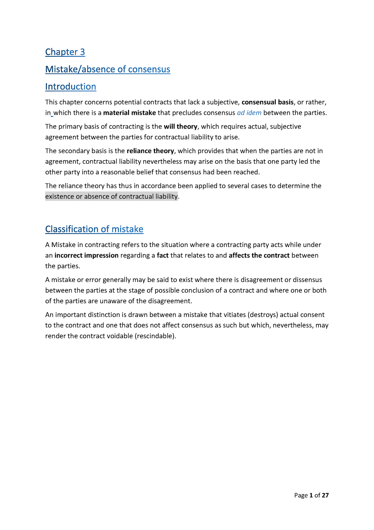 KTR 211 Chapter 3 - Notes, Use At Your Discretion. - This Chapter ...