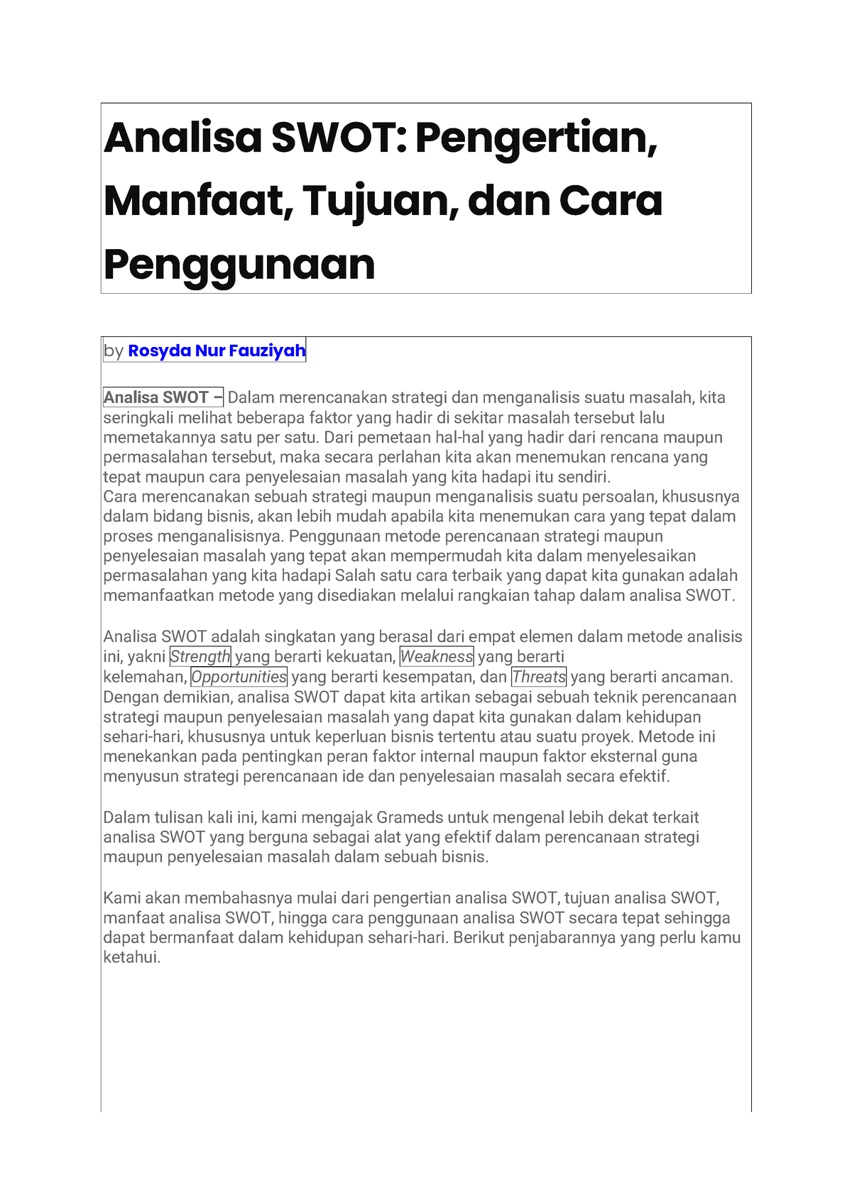 Analisa Swot Analisa Swot Pengertian Manfaat Tujuan Dan Cara Penggunaan Unsplash By