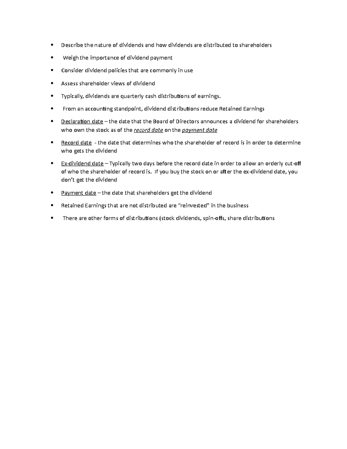 Div Lecture Notes 2 Fin 3319 St John S Studocu