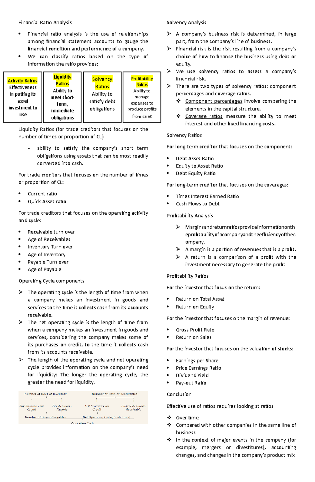 Financial Ratio Analysis - We can classify ratios based on the type of ...