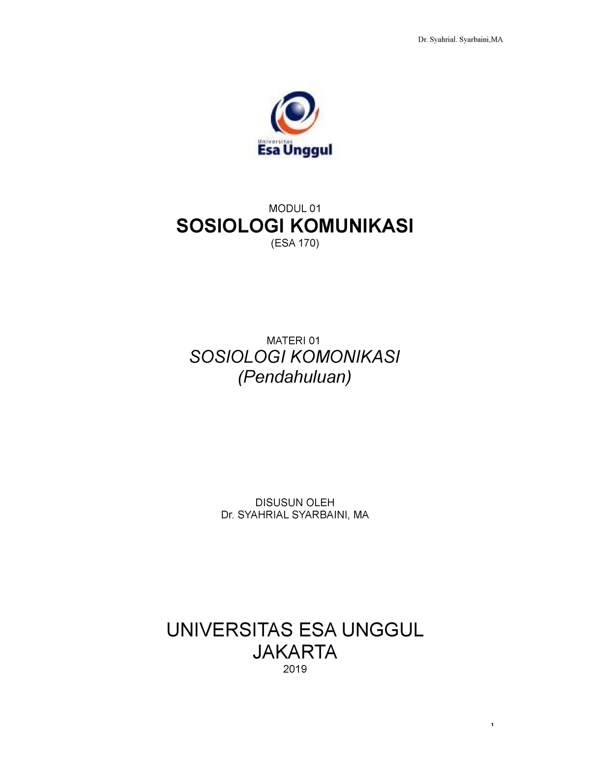 Sosiologi Komunukasi - Icikiwr - MODUL 01 SOSIOLOGI KOMUNIKASI (ESA 170 ...