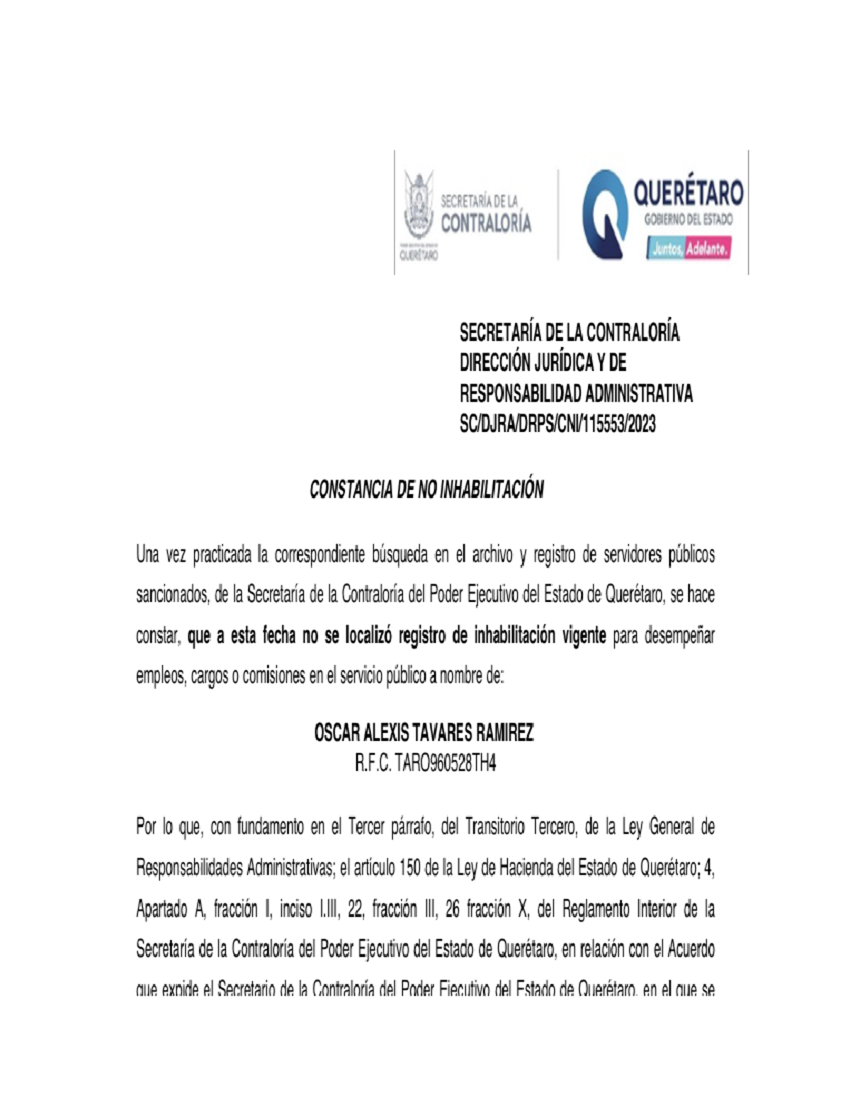Constancia de no Inhabilitación Criminología Studocu Constancia de no Inhabilitación Criminología Studocu