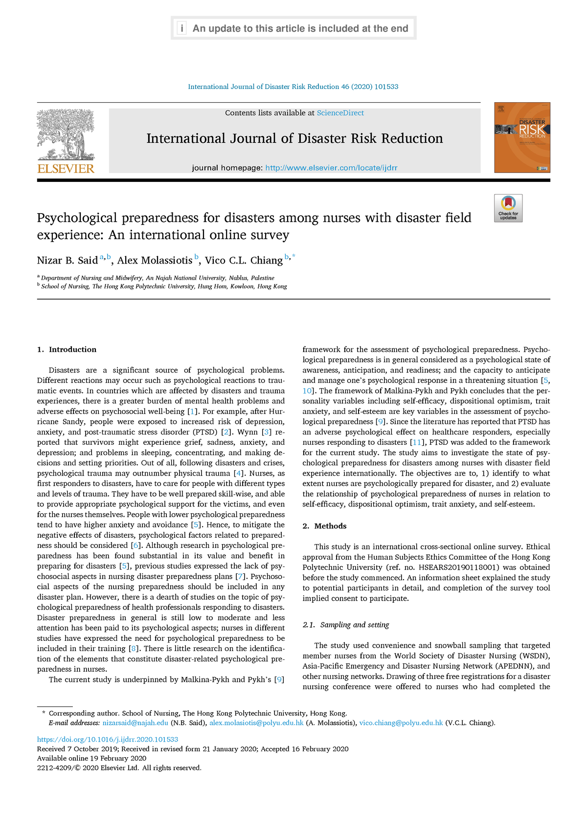 First-page-pdf - Study - International Journal Of Disaster Risk ...