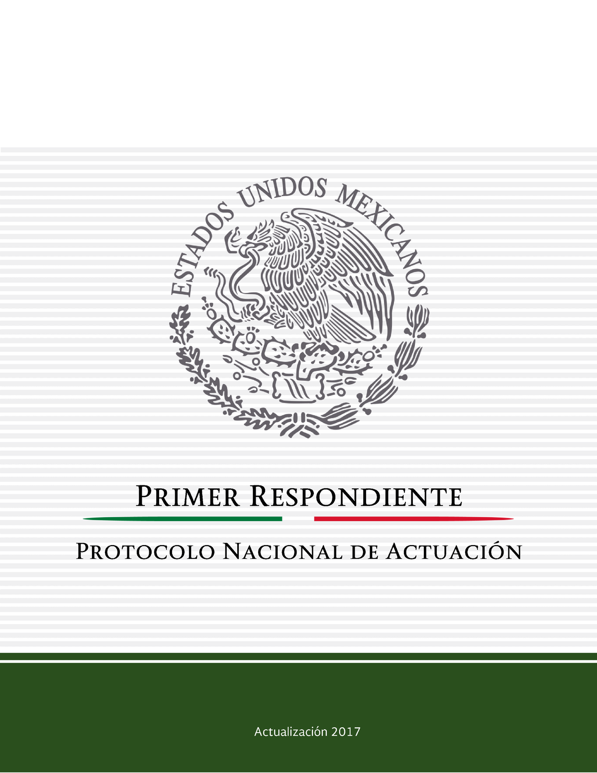 Protocolo Nacional De Actuacion Primer Respondiente - Derecho - - Studocu