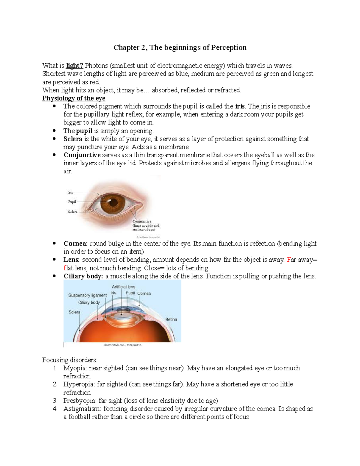 Unit 1 Sensation and Perception - Chapter 2, The beginnings of ...