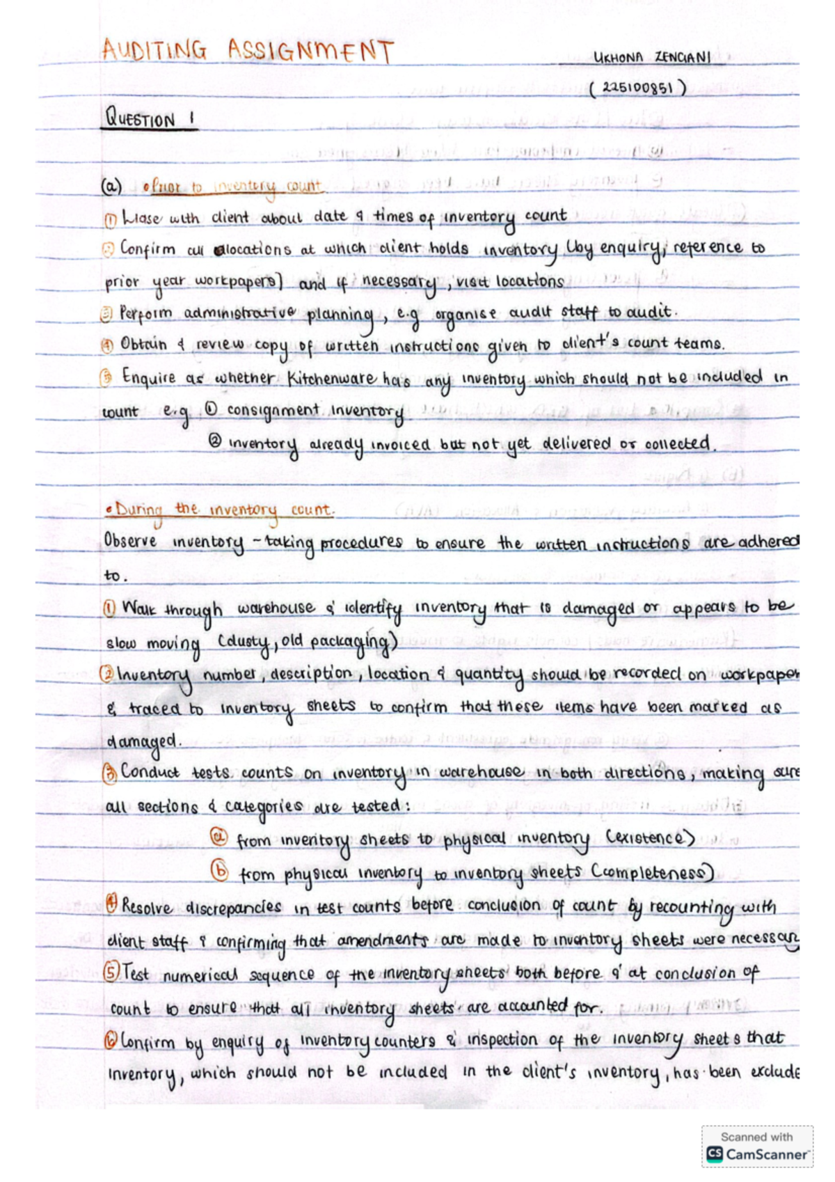 Auditing Assignment - AUDITING ASSIGNMENT UKHONA ZENGANI (225100851 ...