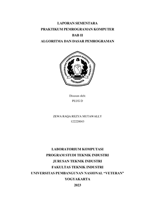 Kelompok 5 UTS Pemrograman Komputer - UJIAN TENGAH SEMESTER PRAKTIKUM ...