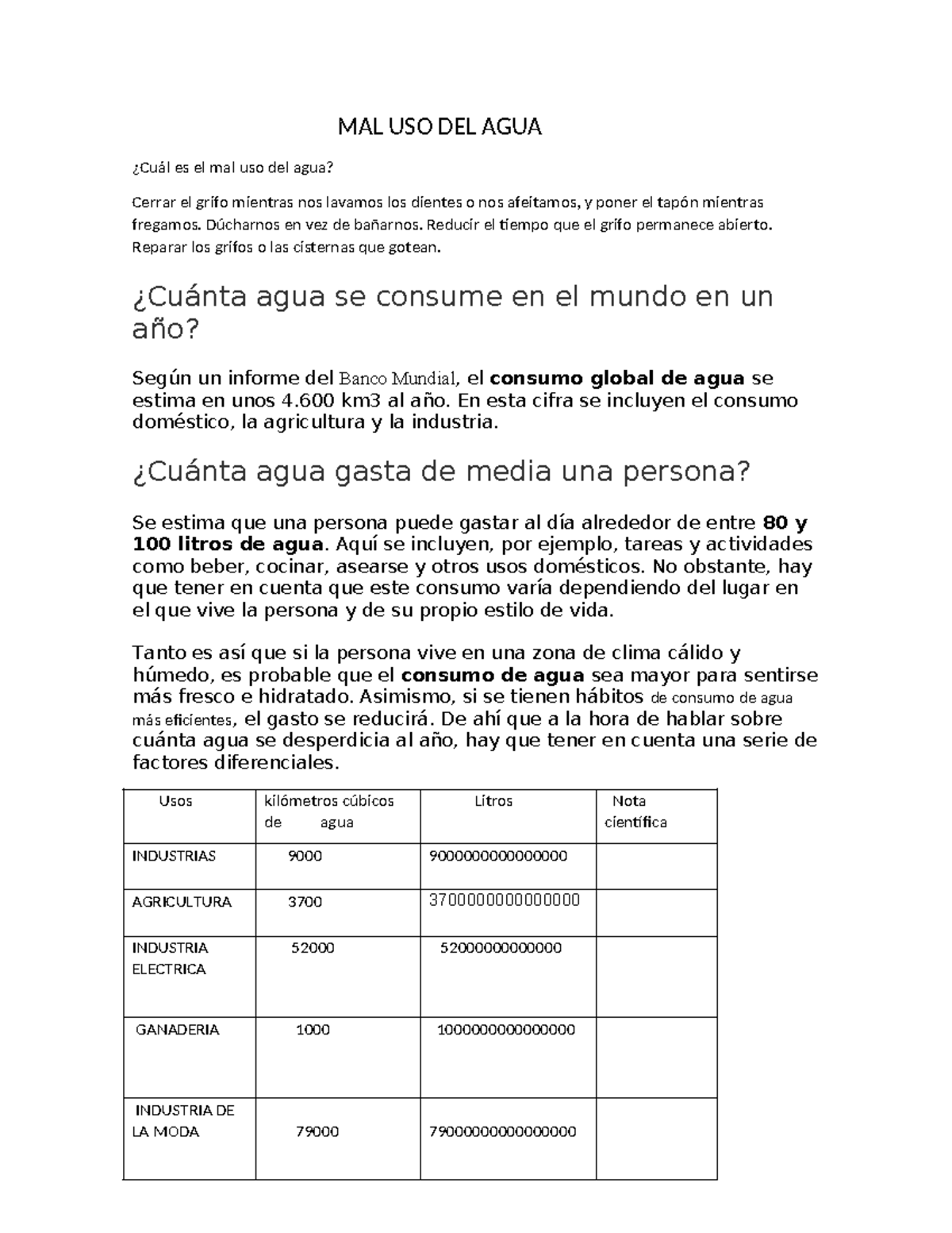 MAL USO DEL AGUA - 7j7j7msi,sis,is,8ls8s - MAL USO DEL AGUA ¿Cuál es el ...