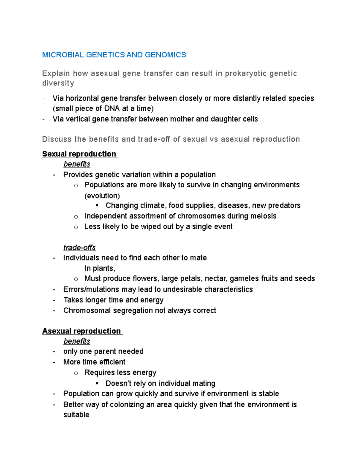 write an essay on current status of microbial genetics