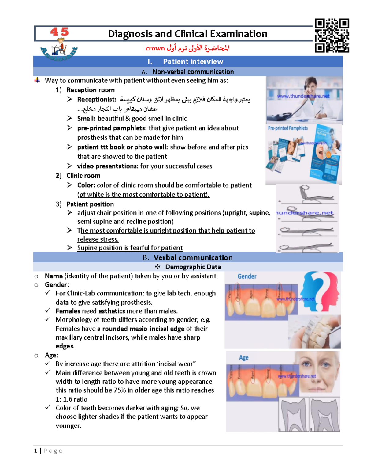 01 Diagnosis I advanced fixed prosthodontic course Diagnosis and Clinical Examination crown