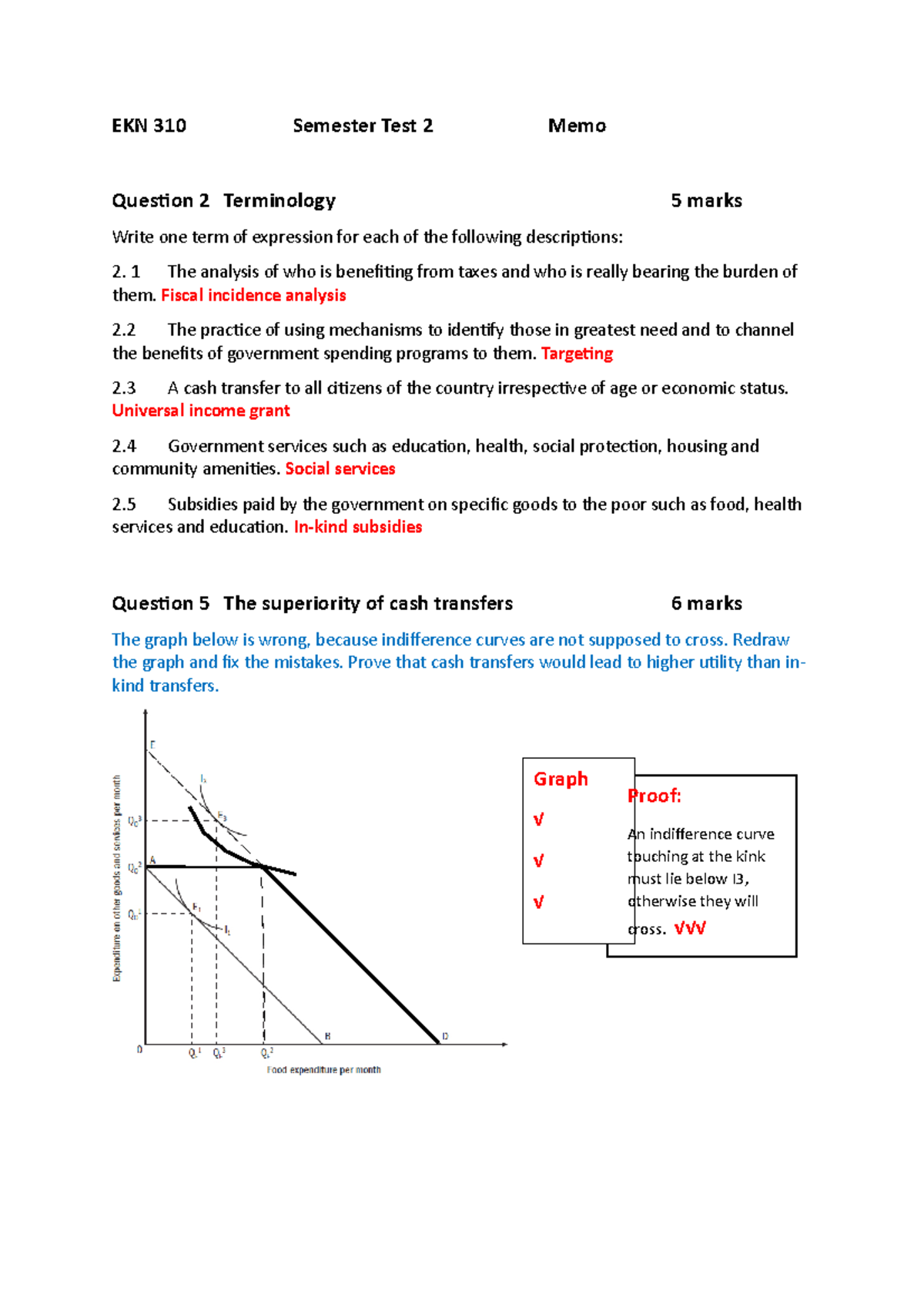 Memo ST2-5 - SEMESTER TEST 2 QUESTION 5 MEMO - EKN 310 Semester Test 2 ...