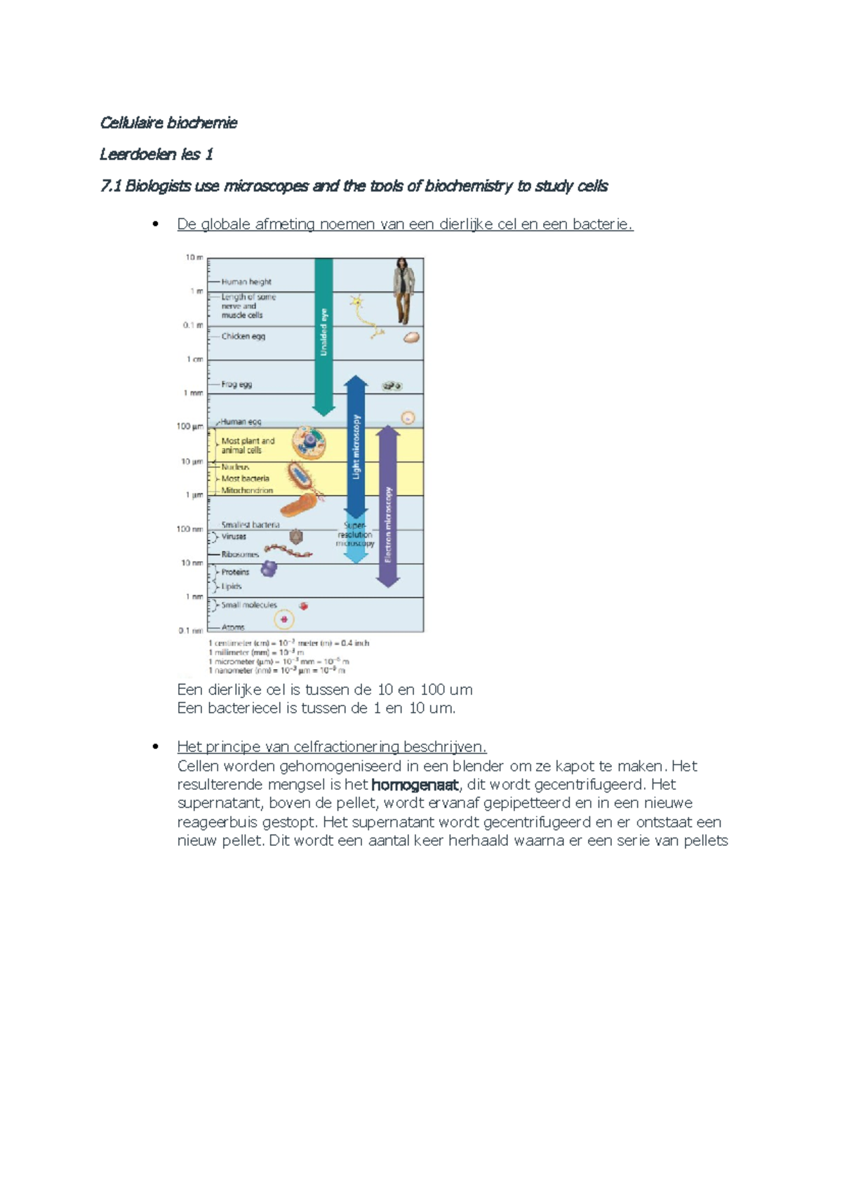 Cellulaire Biochemie Complete Samenvatting Les 1 - Cellulaire Biochemie ...