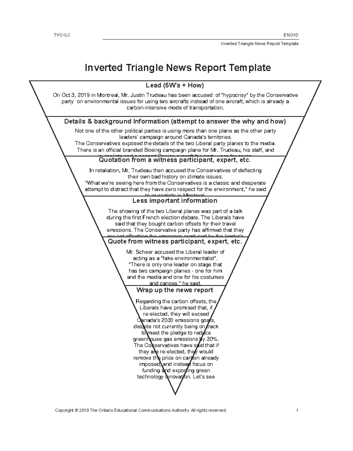 Eng1d 02 news report template - ENG4U-02 - Yorku - Studocu