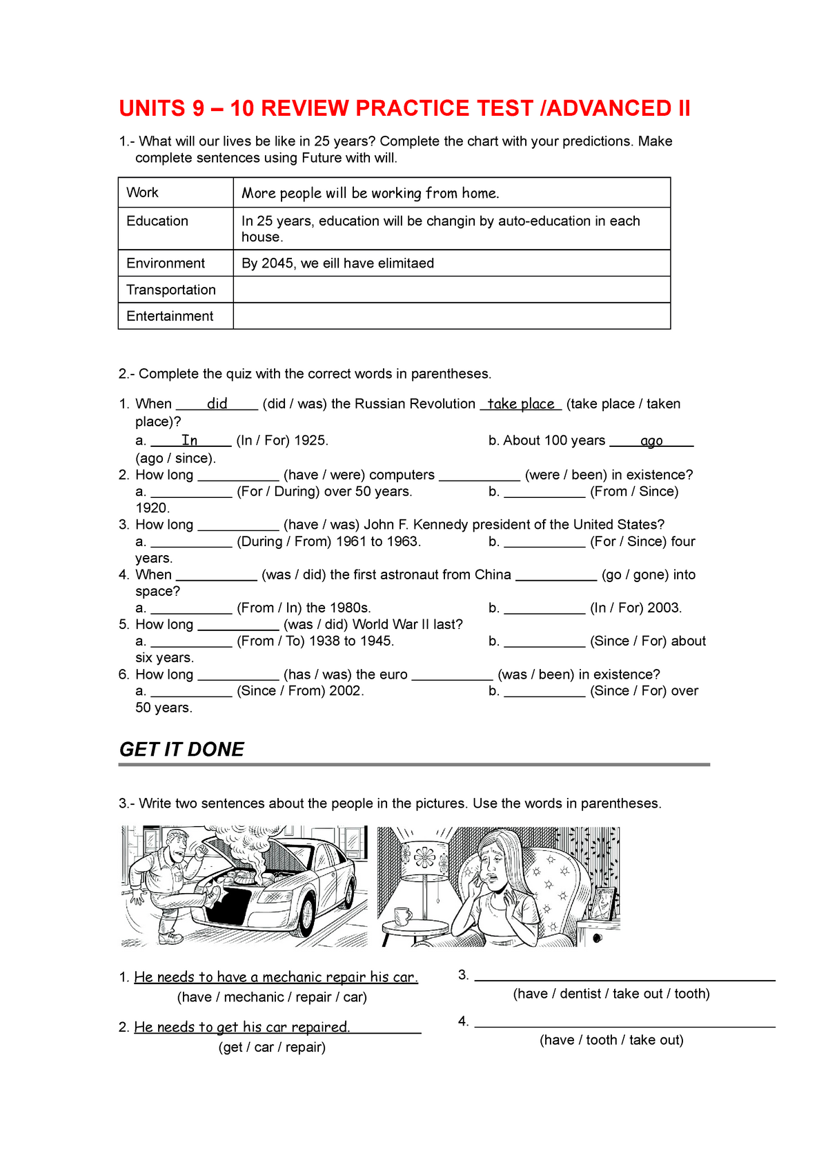 assignment 10 unit 9 review questions