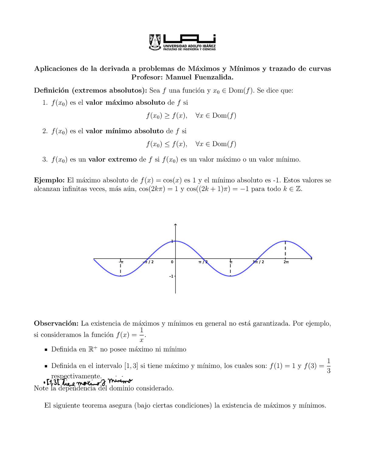 Clases M Ximos Y M Nimos Cd Aplicaciones De La Derivada A Problemas De M Aximos Y M