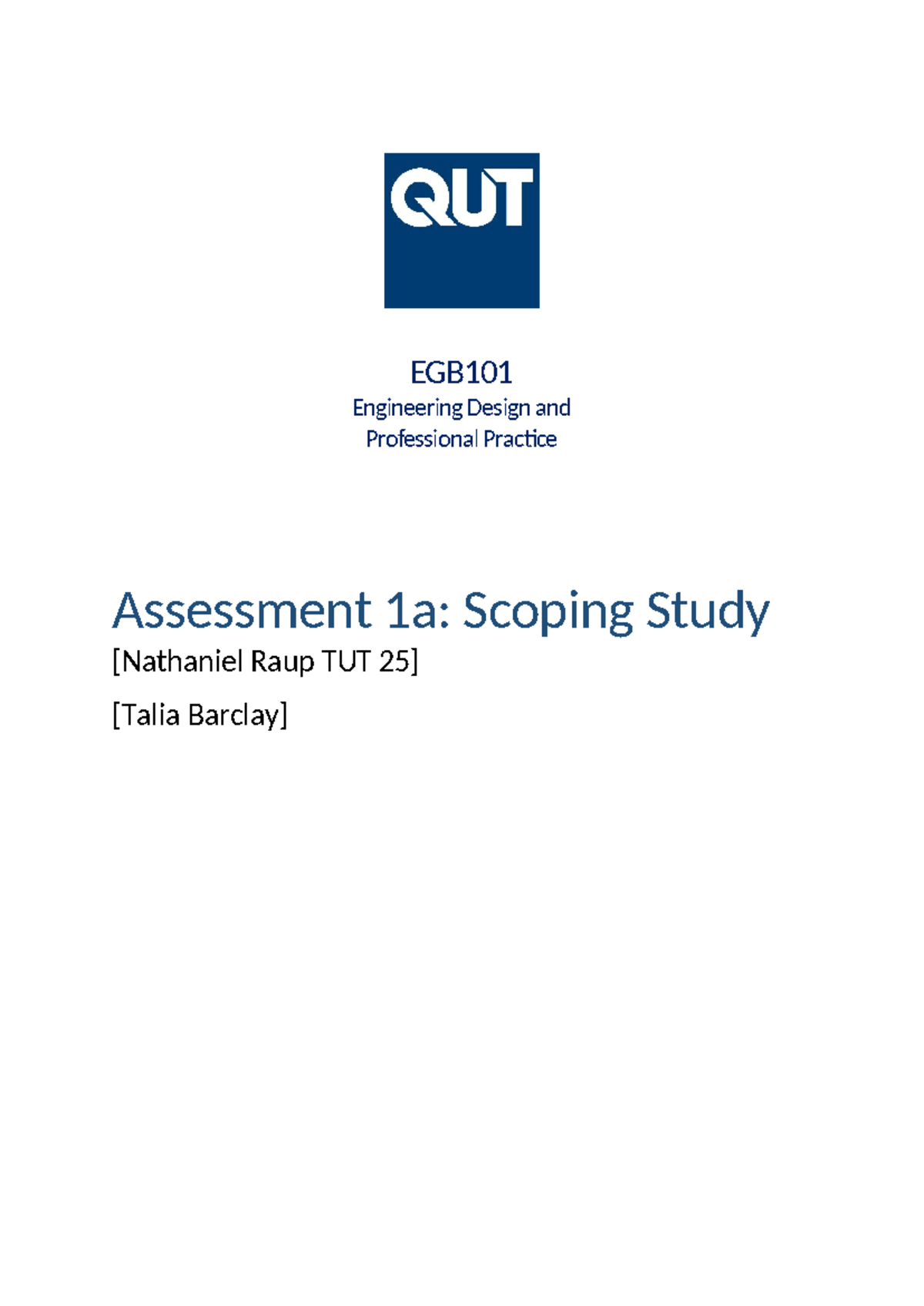 Scoping Study Final - EGB Engineering Design and Professional Practice ...