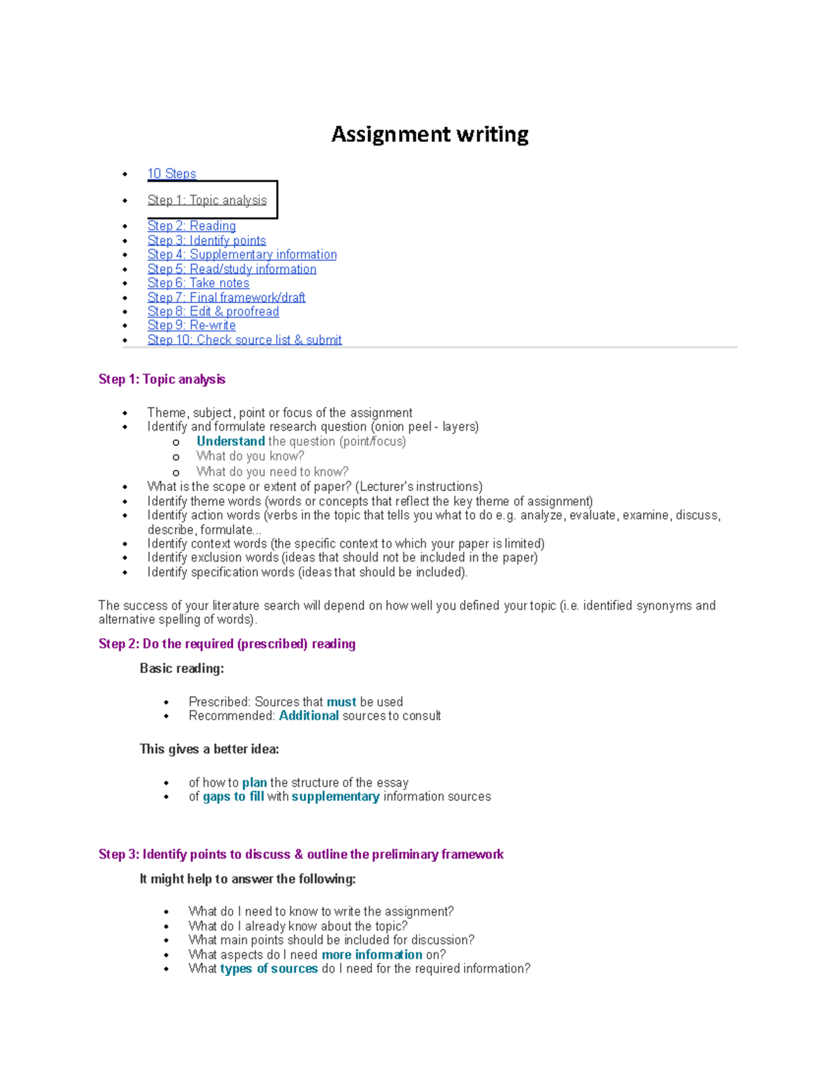 Assignment writing - view the document, you have nothing to lose ...