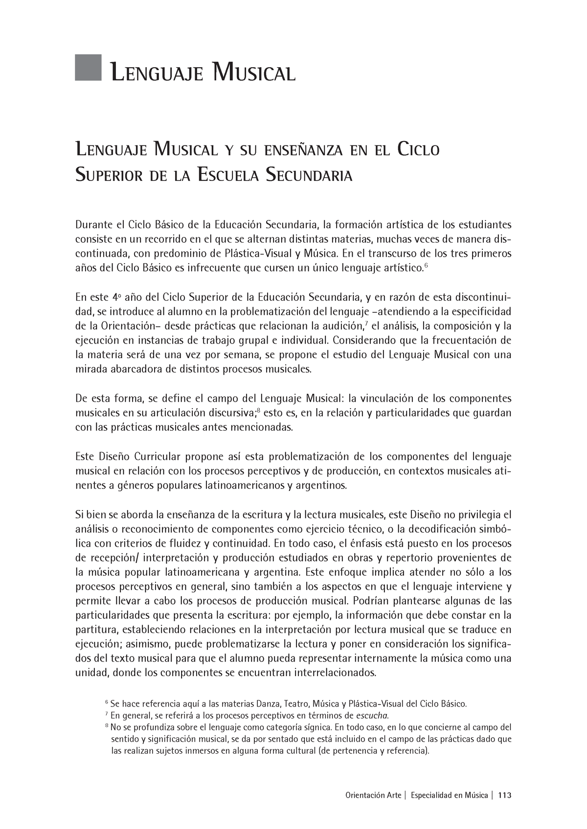 Lenguaje Musical 4 Musica Orientación Arte Especialidad En Música 113 Lenguaje Musical 