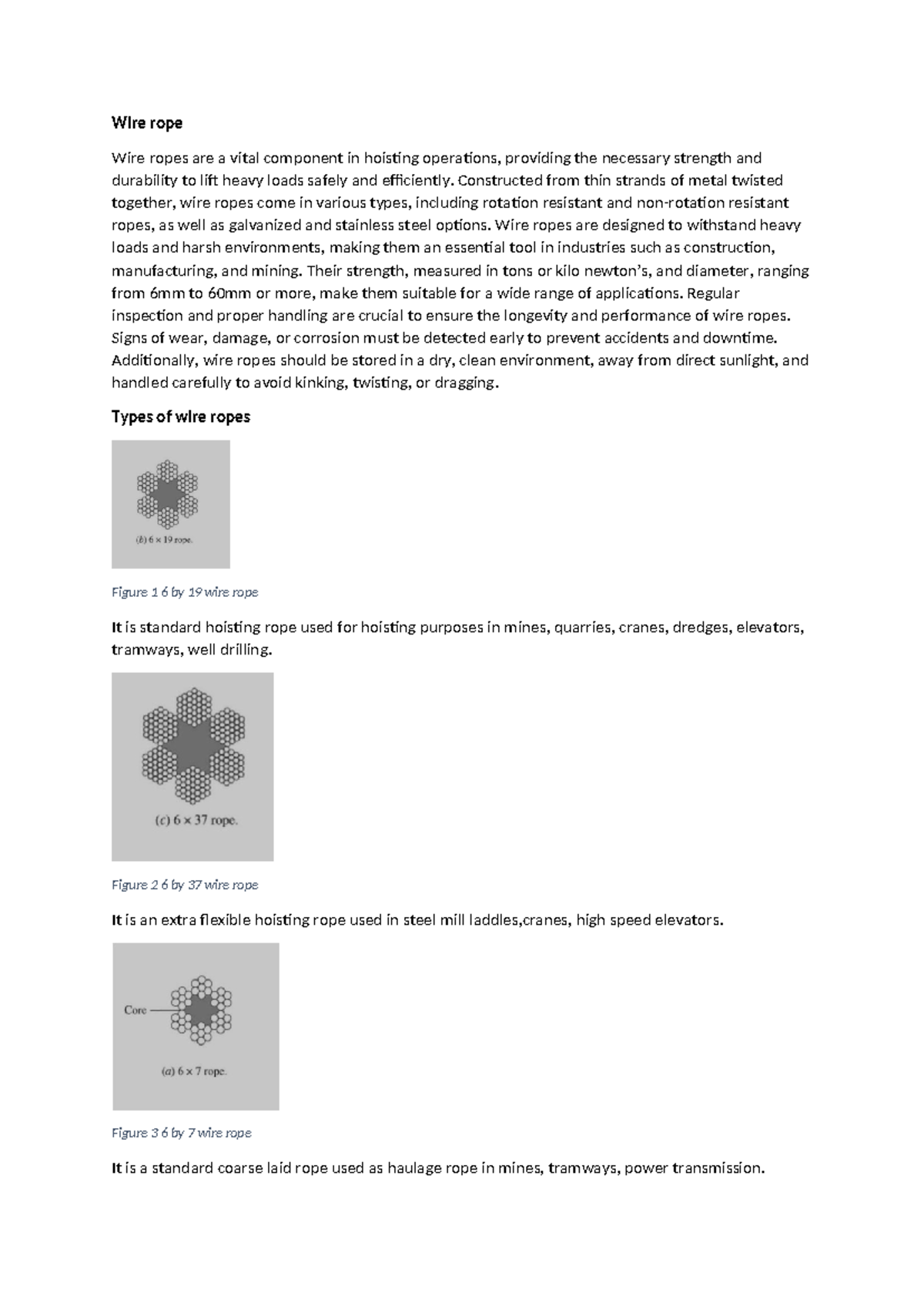 Wire rope - wire rope design - Wire rope Wire ropes are a vital ...