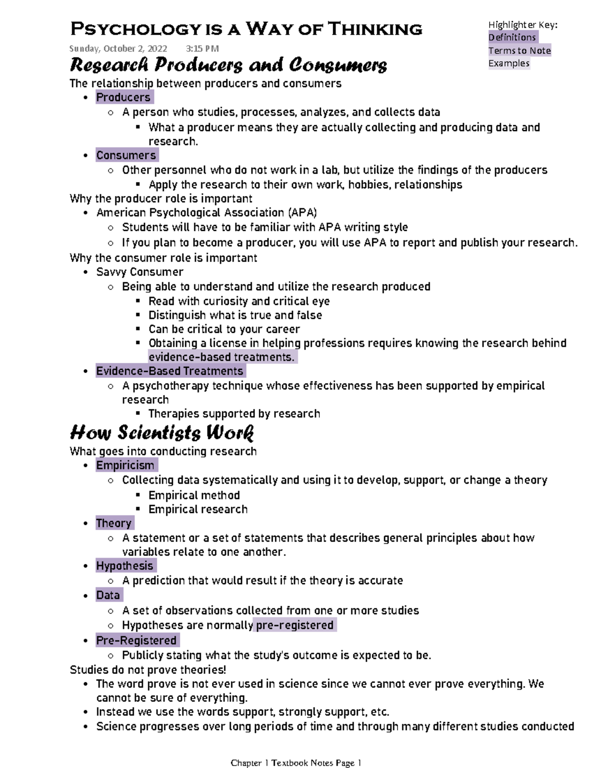 Chapter 1 Textbook Notes Research Producers and Consumers The