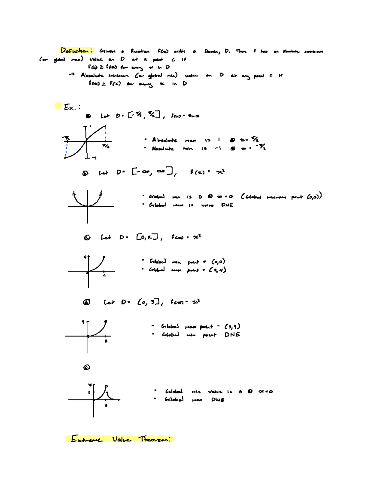 Lesson 4.1 Extreme values of functions on closed intervals - MAT 220 ...
